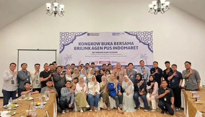 BRI BO Serang dan BRI BO Cilegon Gelar Kongkow Buka Bersama Agen BRILink PUS Indomaret